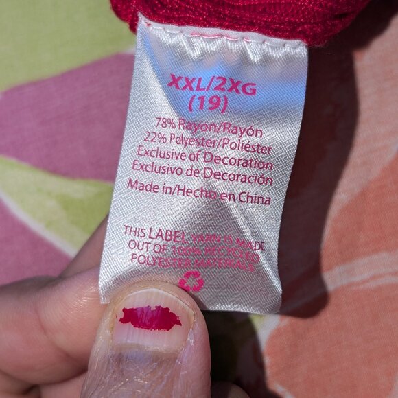 NWT No Boundaries Red Long Sweater Long Sleeve Junior XXL 19 (Women Medium) - Picture 8 of 12